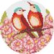 Весняне цвітіння ©art_selena_ua Алмазна мозаїка на підрамнику круглої форми діаметром 19см, Так, d19 см