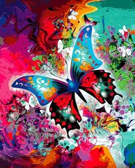 Купить Бабочка в красках. Роспись картин по номерам  в Украине