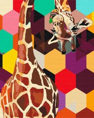 Купить Раскрашивание по номерам Жираф в мозаике (без коробки)  в Украине