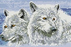 Купити Алмазна мозаїка 20х30 Пара вовків  в Україні