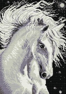 Купить Набор алмазной мозаики Лошадь белая  в Украине