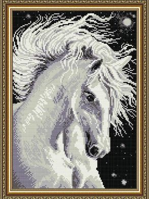 Купити Набір алмазної мозаїки Кінь білий  в Україні