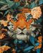 Тигр у джунглях Картина антистрес за номерами на підрамнику, Без коробки, 40 х 50 см