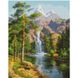 Водоспад у горах 30х40 см (KB090) Набір для творчості алмазна картина, Да, 30 x 40 см