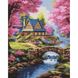 Домик в цветах ©art_selena_ua Алмазная мозаика на подрамнике 40х50см, Да, 40 х 50 см